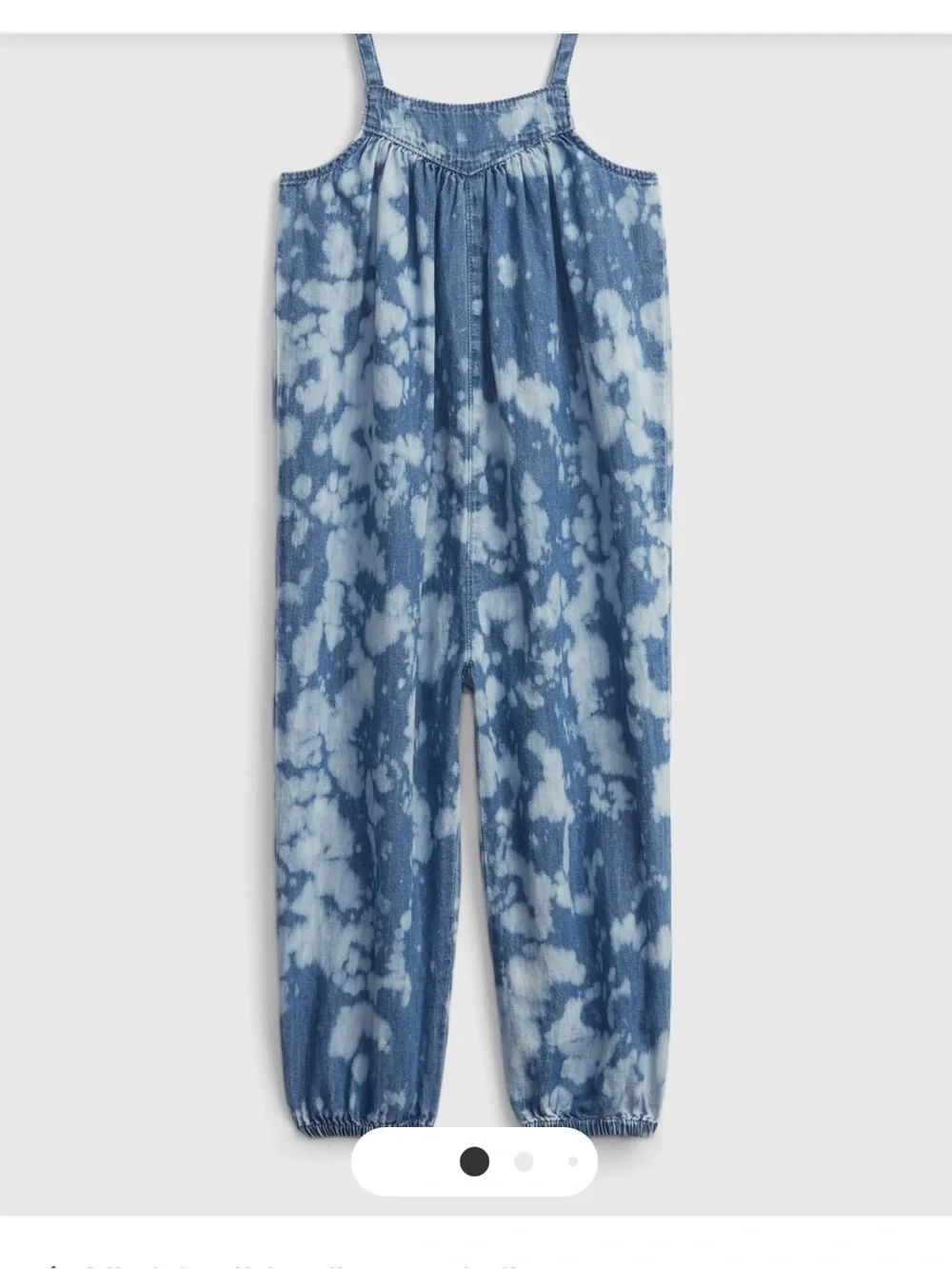 Gap Baby - Acid Wash / Tie Dye Blue Chambray Romper - 18/.24 M
